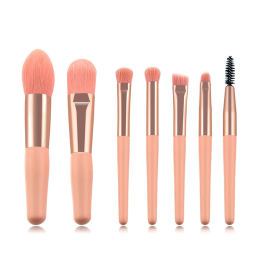 Pink Makeup Brush Set – 7‑Piece Full‑Face Kit with Soft