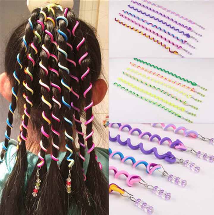 3-Piece Spiral Hair Curlers – Colorful Waves in 10 Min