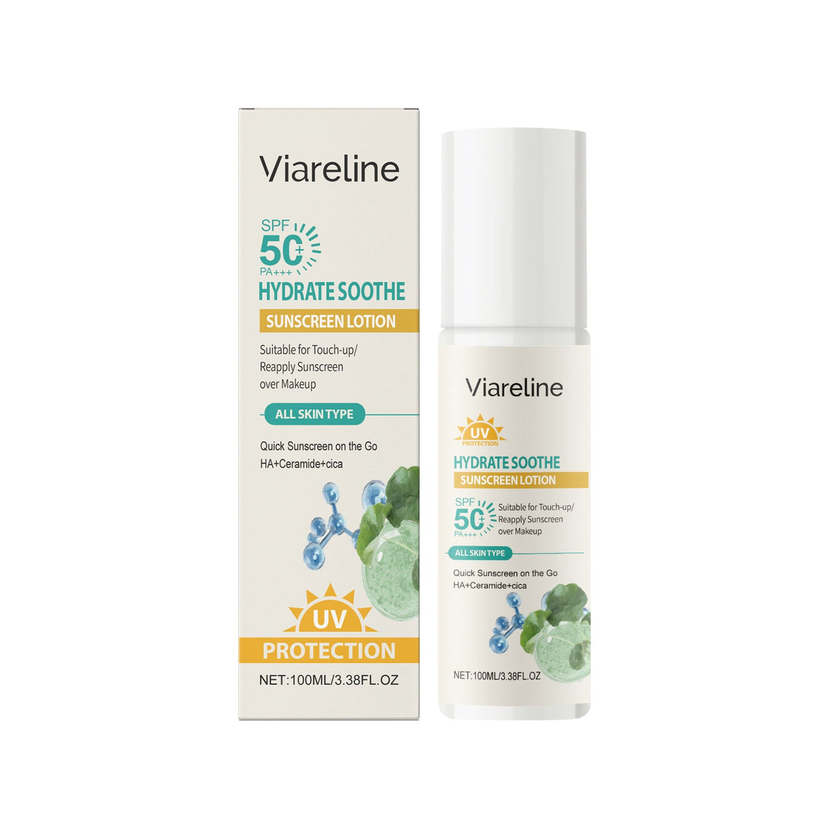Viareline SPF 50 Hydrating Emulsion Reapply Over Makeup
