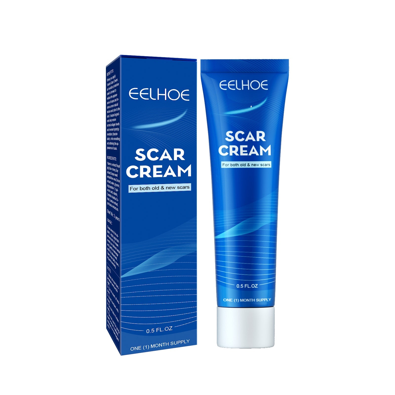 EELHOE Scar Cream product display with box and tube against white background