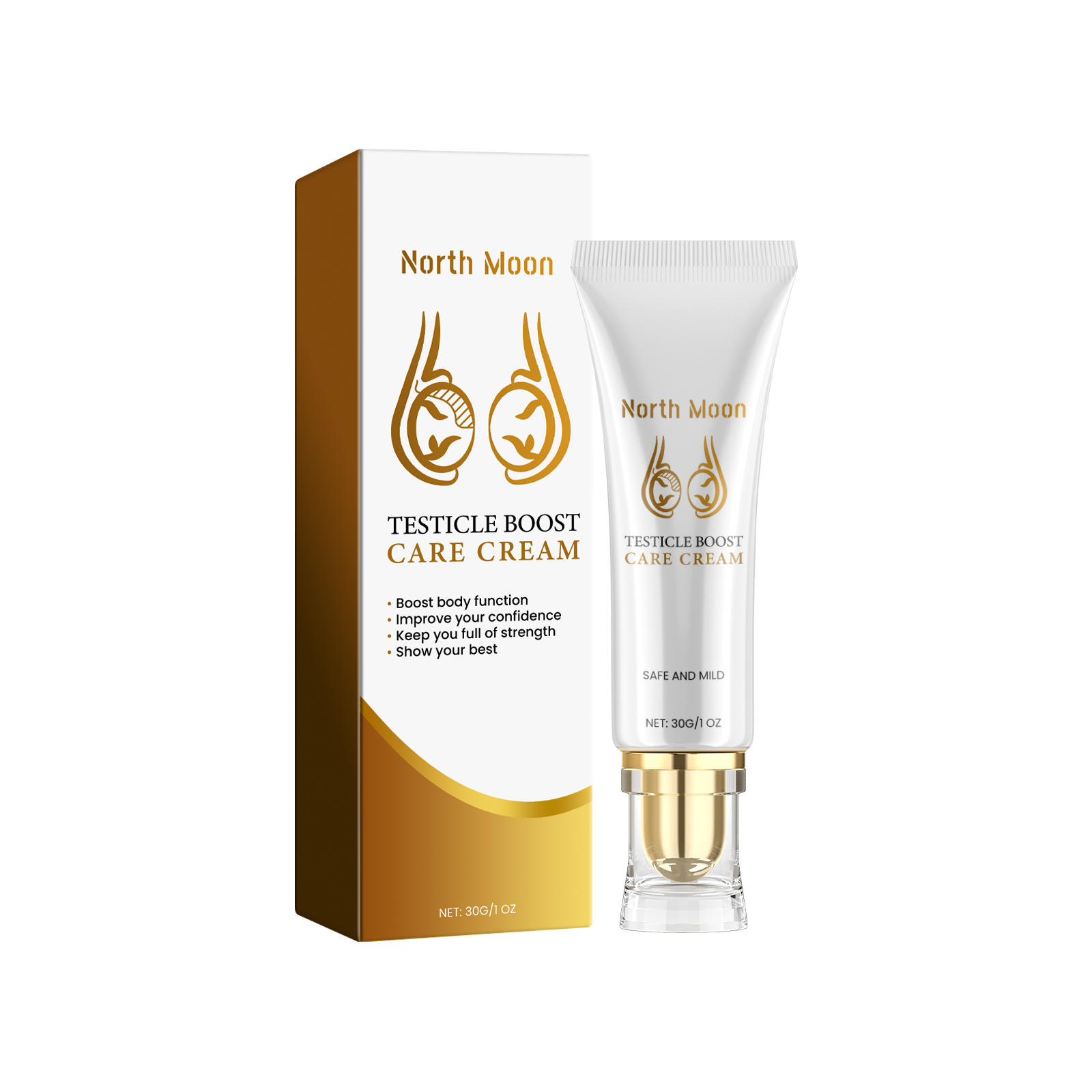 Product packaging and tube displayed together on white background