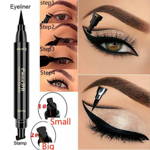 2-in-1 Stamp Eyeliner Pen for Sharp, Symmetrical Wings