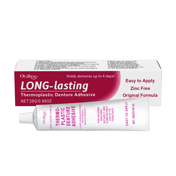 Denture Adhesive — Firm 4‑Day Hold, Zinc‑Free, Gentle on Gums