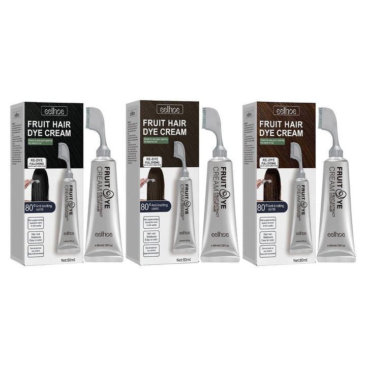 Fruit Hair Dye Cream for Easy At-Home Gray Coverage