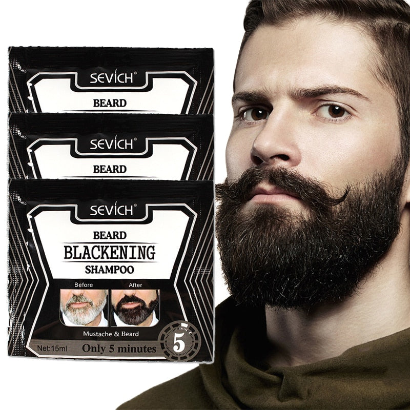 Men's Blackening Beard Shampoo — Darker Beard in 5 Minutes