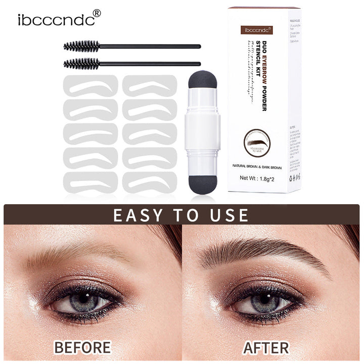Eyebrow Powder Stencil Kit for Fuller, Defined Brows