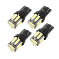 4Pcs T10 LED Bulbs — 80% Less Power, 360° Bright White Light