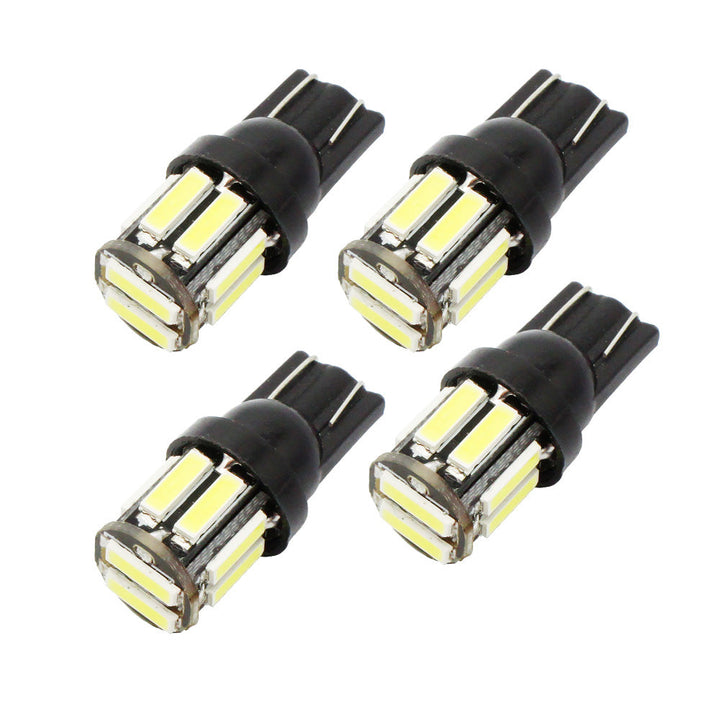 4Pcs T10 LED Bulbs — 80% Less Power, 360° Bright White Light