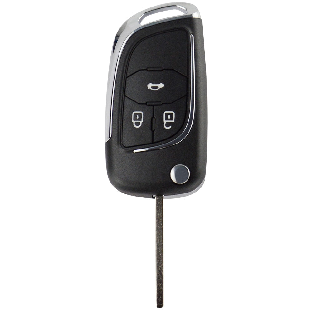Car Key Shell Replacement Kit — Flip Remote for Chevy