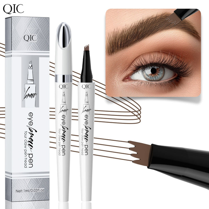 Forked Eyebrow Pencil for Natural Hair-Like Strokes