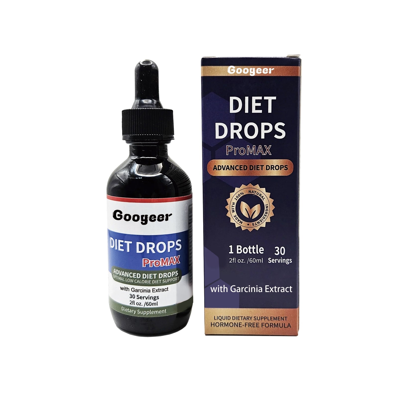 Duplicate packaging shot of bottle and box with identical composition