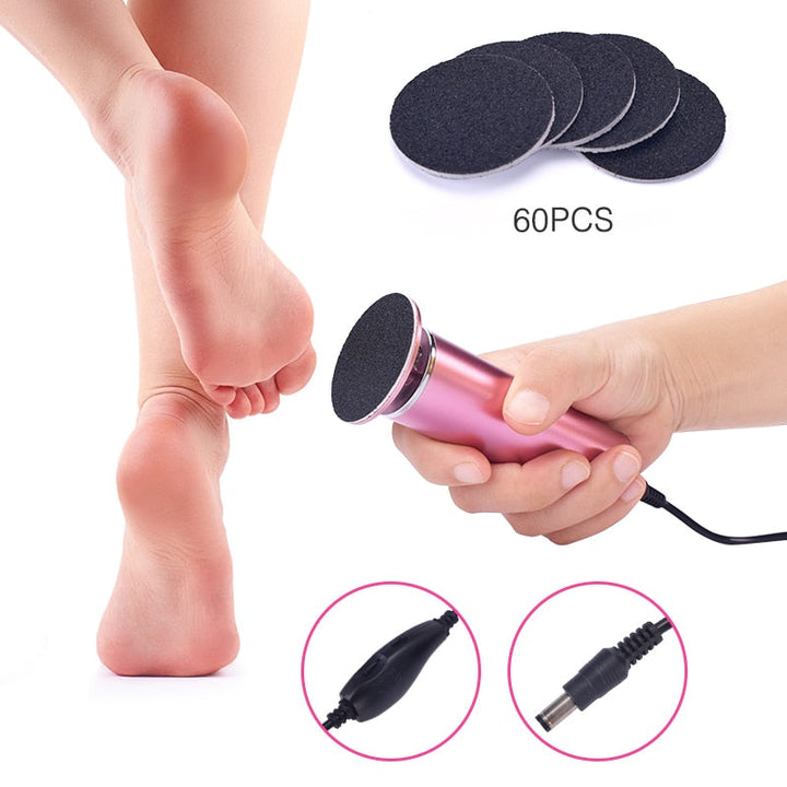 Electric Pedicure File — Removes Calluses with 600 RPM & 60