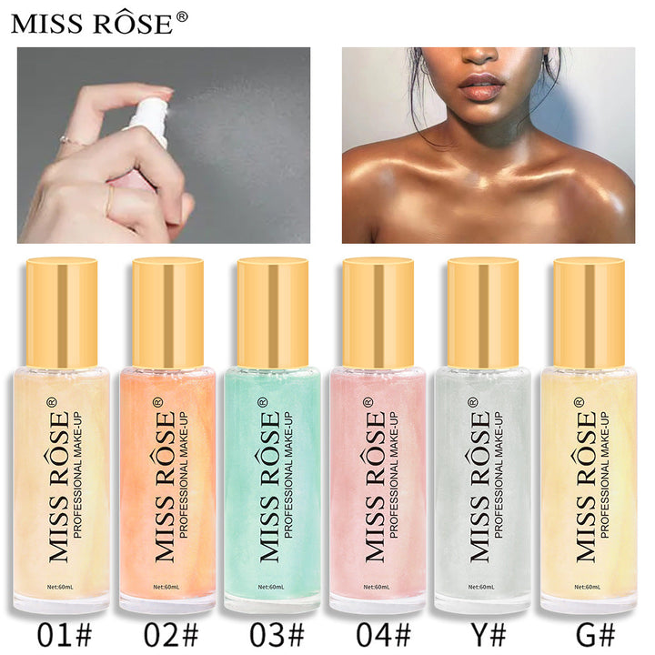 Liquid Body Glitter Spray for Radiant Pearlescent Glow