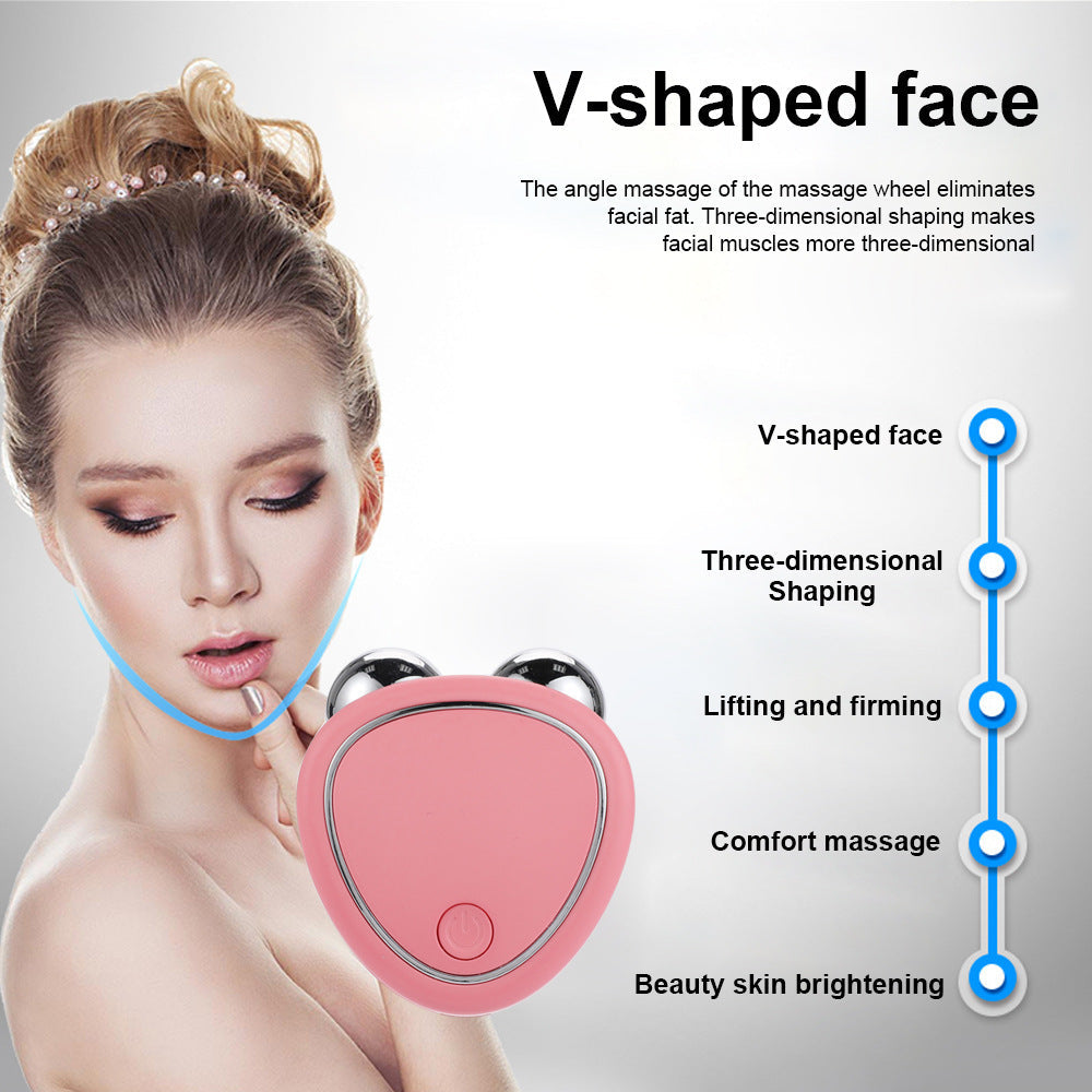 EMS Microcurrent Facial Roller — Sculpt, Lift & Firm Skin