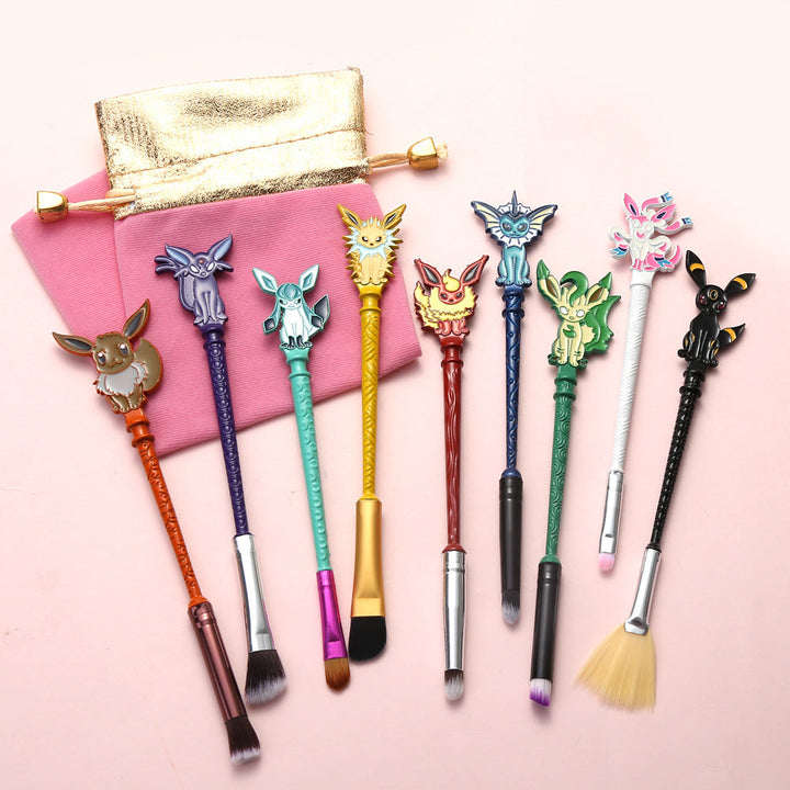 Eeveelution Makeup Brush Set — 9 Pokémon-Inspired Brushes