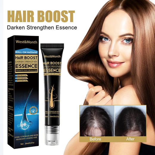Hair Darkening & Thickening Essence — Roll-On Scalp Restoration