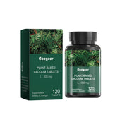 Googeer Plant-Based Calcium Tablets 1,000mg with packaging box and dark glass bottle side-by-side