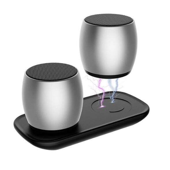 Mini Dual Bluetooth Speaker with Charging Base — True