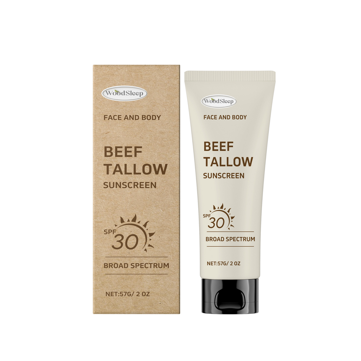 Light Sunscreen SPF 30 with Beef Tallow — Non‑Sticky UV