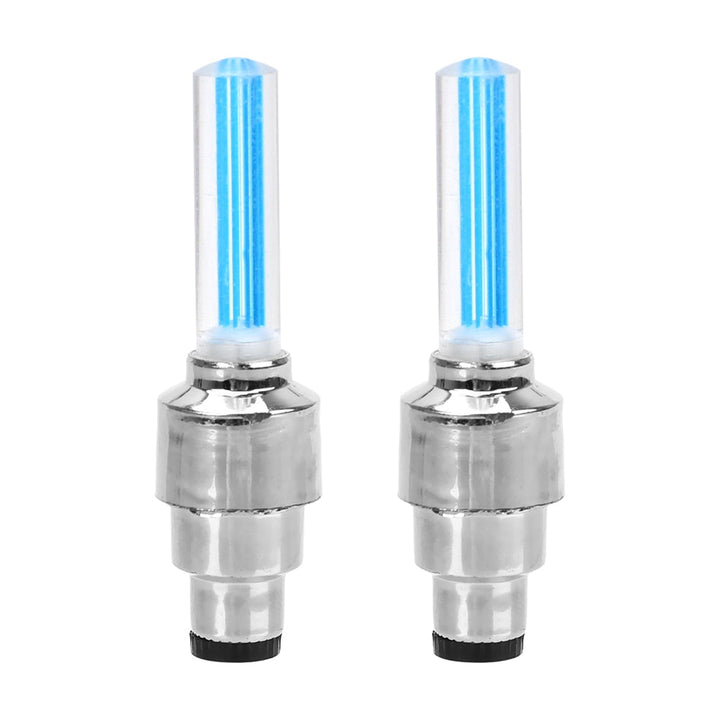 LED Tire Valve Cap Lights — Glowing Wheel Effect