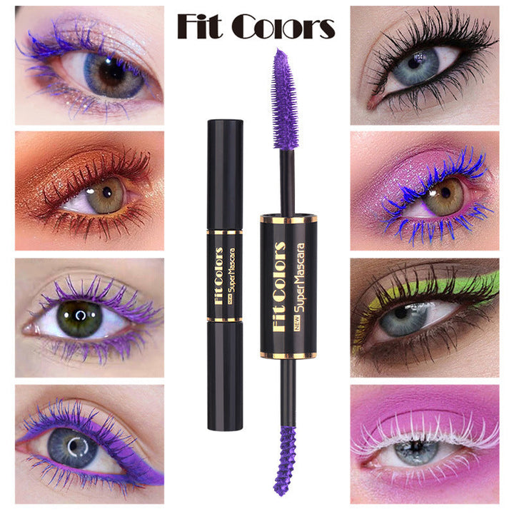 Double-Head Color Mascara for Bold, Curled Lashes