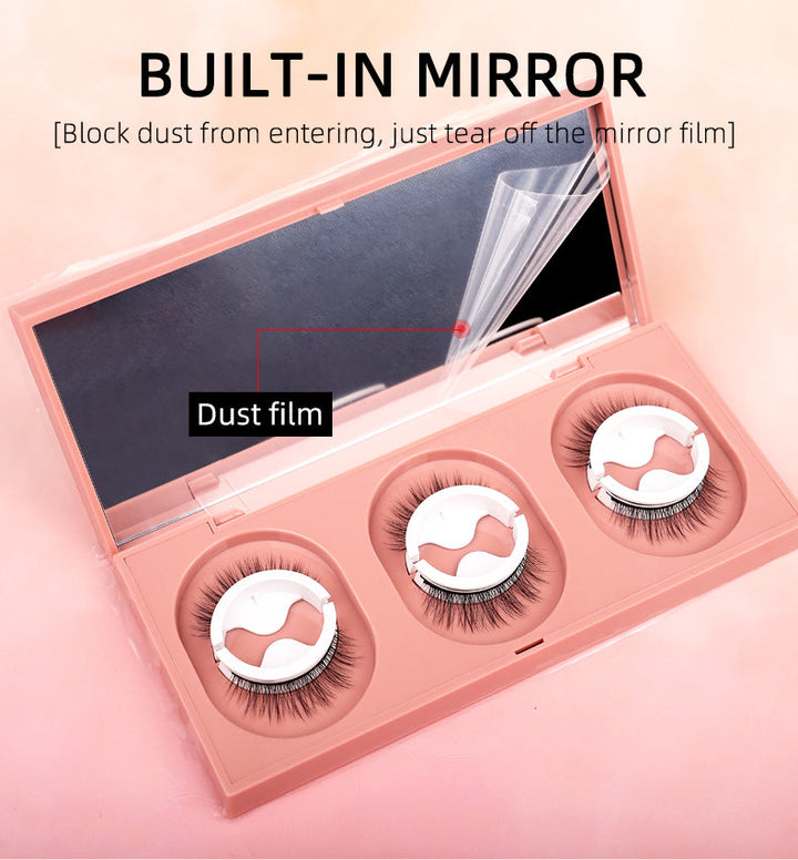 Self-Adhesive False Eyelashes With Built-In Mirror