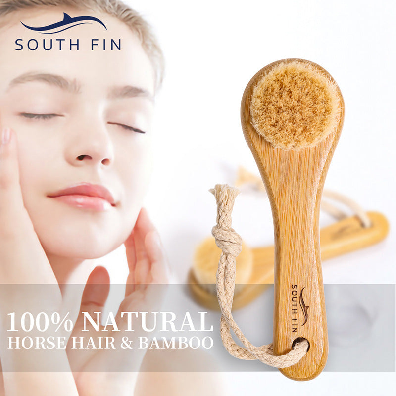 Bamboo Facial Brush – Natural Horse Hair for Smooth Skin