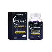 Googeer Vitamin C Gummies box and bottle displayed against white background with grape flavor highlighted