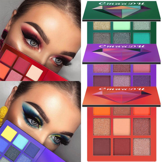 9-Color Eyeshadow Palette for Bold, Colorful Looks