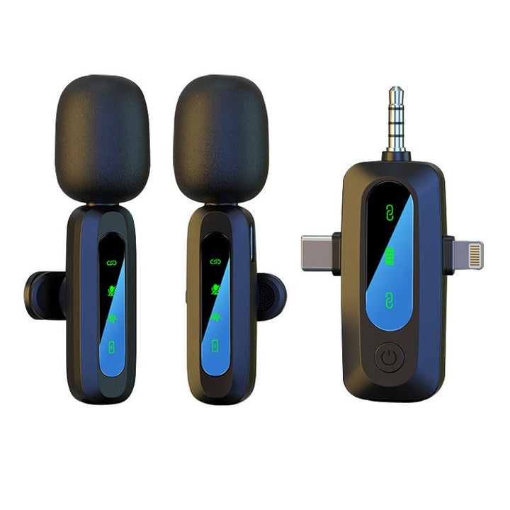 J3 Wireless Lavalier Mic — 3‑in‑1 Interface & Noise Reduction