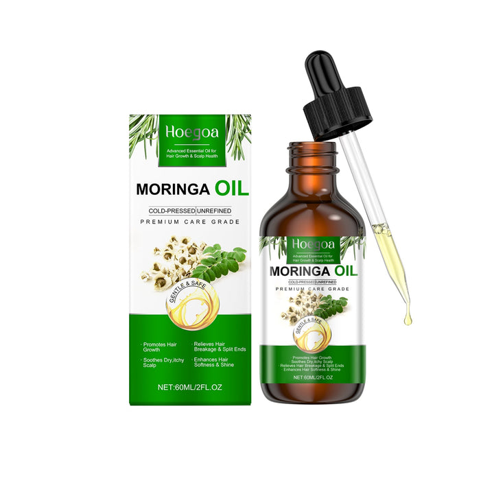 Cold-Pressed Moringa Hair Oil for Frizz and Shine