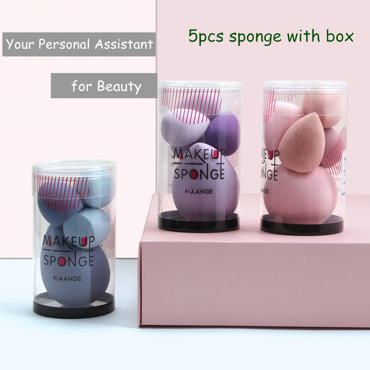 Professional Makeup Sponge Set (5-Piece) — Poreless Finish