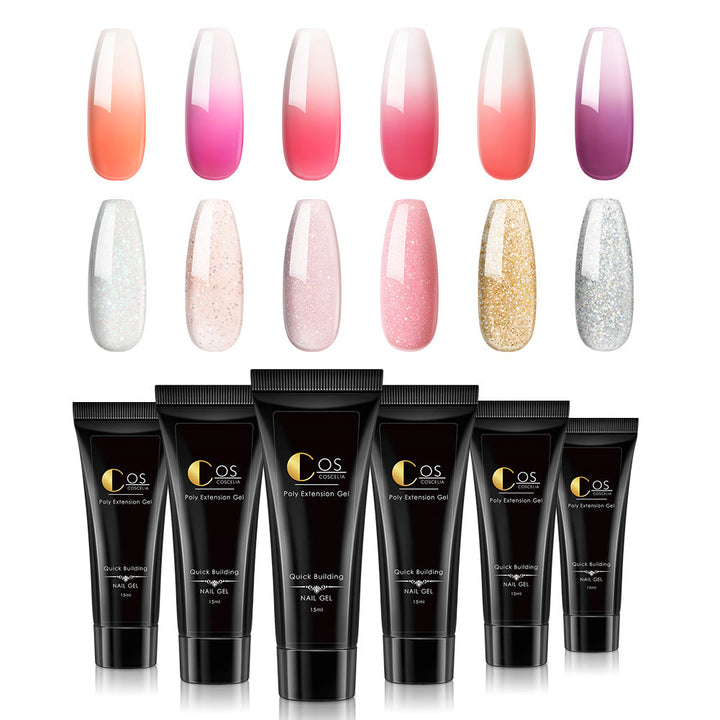 Quick-Building Poly Extension Gel — Heat-Activated Ombre