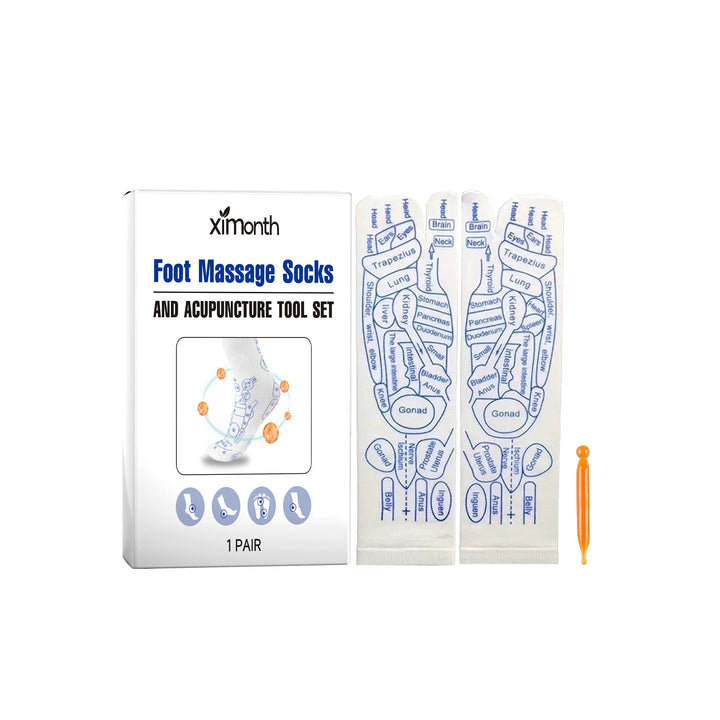 Foot Reflexology Massage Socks & Acupuncture Tool Set
