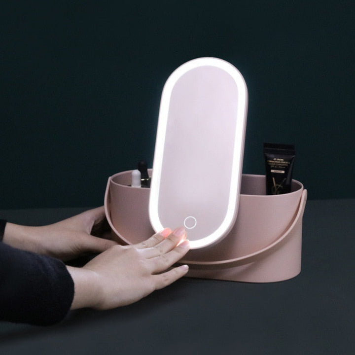 LED Makeup Mirror Case — Perfect Lighting & Storage On the Go