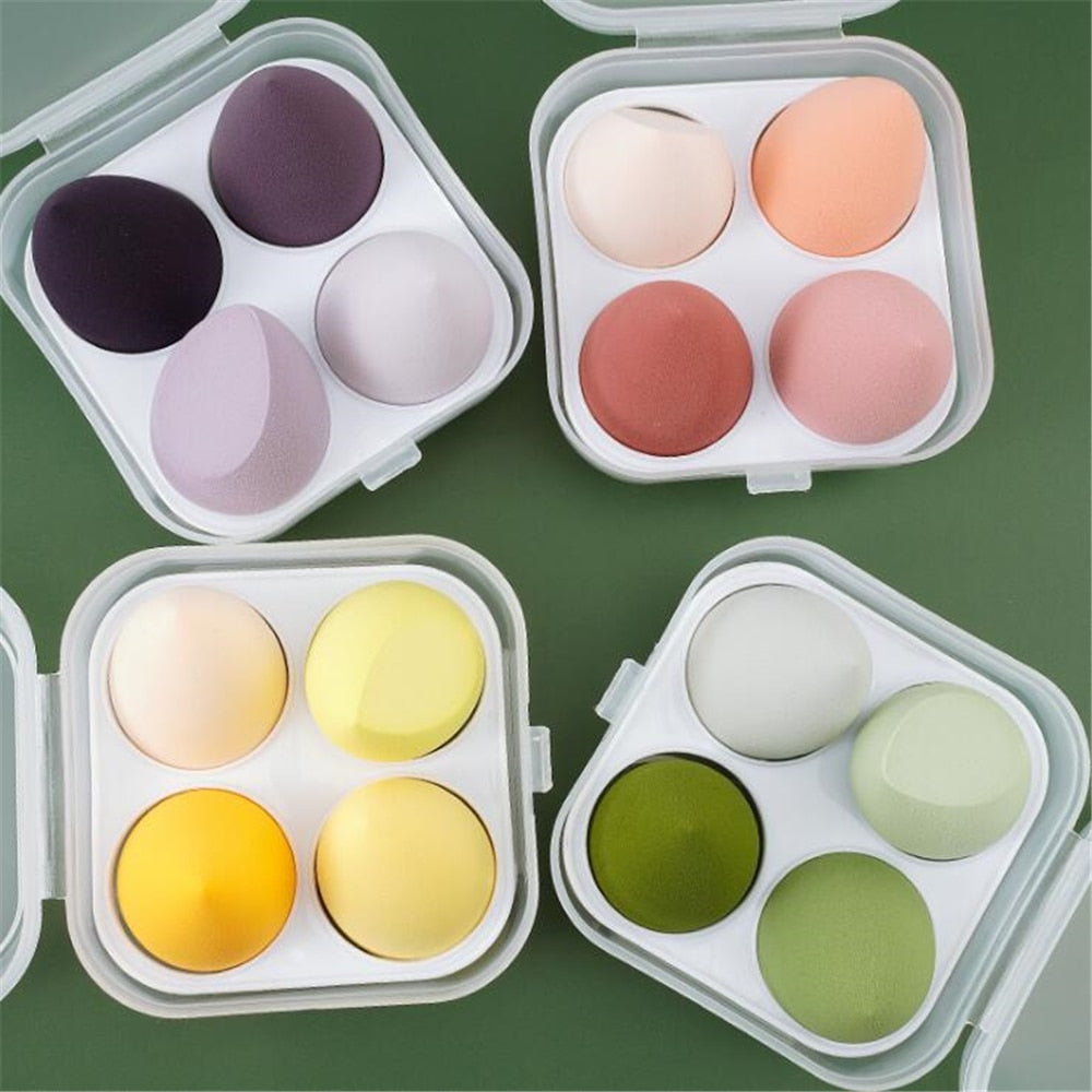 Makeup Sponge Set — Flawless Blending with 4 Velvety Puffs
