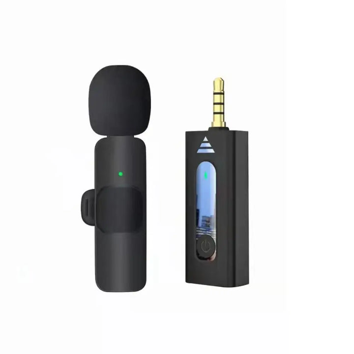 Wireless Lavalier Mic: 20m Range, Noise Reduction, 8H Battery