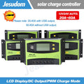 Solar Charge Controller — 12V/24V Auto PWM 60A LCD Dual USB
