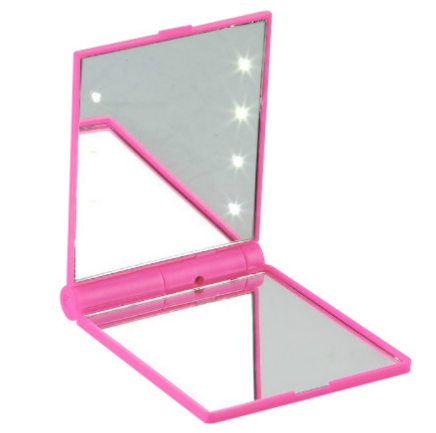 Compact LED Folding Mirror — Flawless Makeup Anywhere, 8