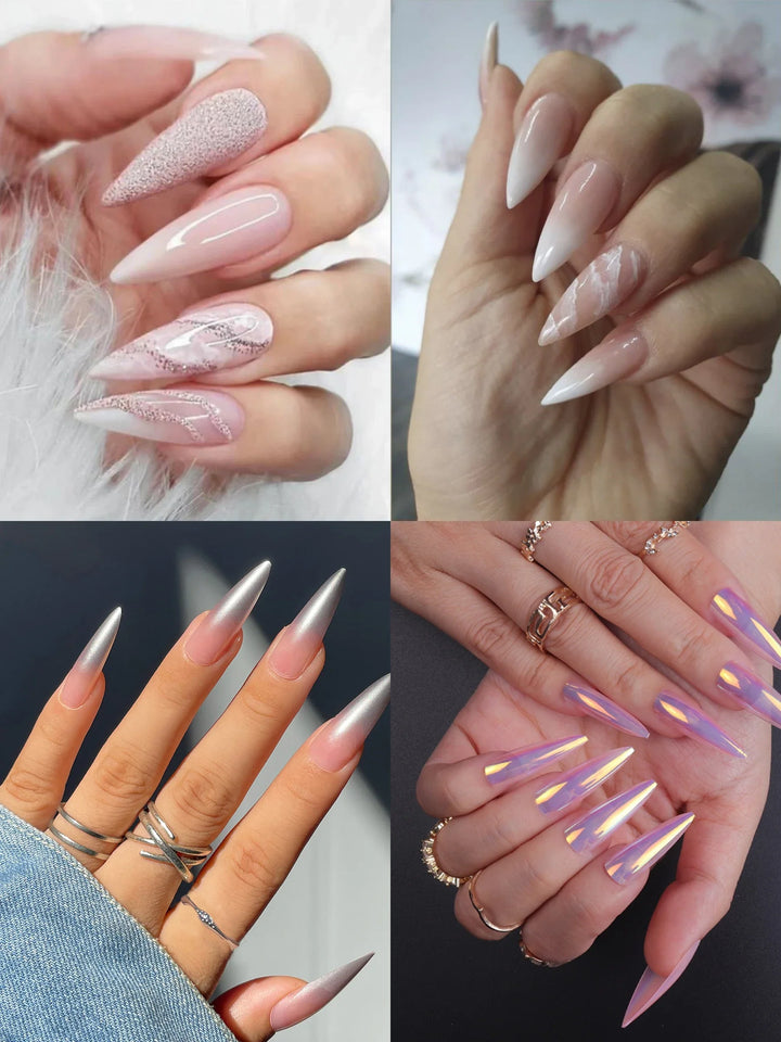 24-Piece Stiletto Press-On Nails — Salon-Perfect Look