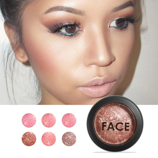 Baked Blush 6-Color Palette for Naturally Radiant Cheeks