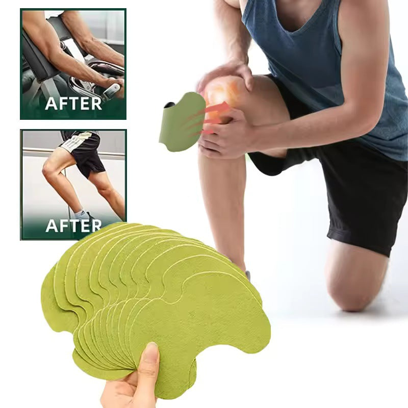 Woman seated showing relaxed posture with foot patches applied and resting peacefully