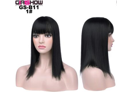 Synthetic Bob Wig with Bangs — Instant Hair Makeover in 4