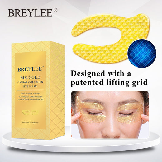Gold Hydrogel Eye Patches for 15-Minute Eye Refresh