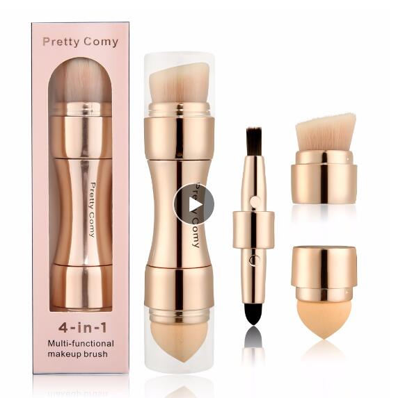 4‑in‑1 Makeup Brush Set — Four Professional Tools in One