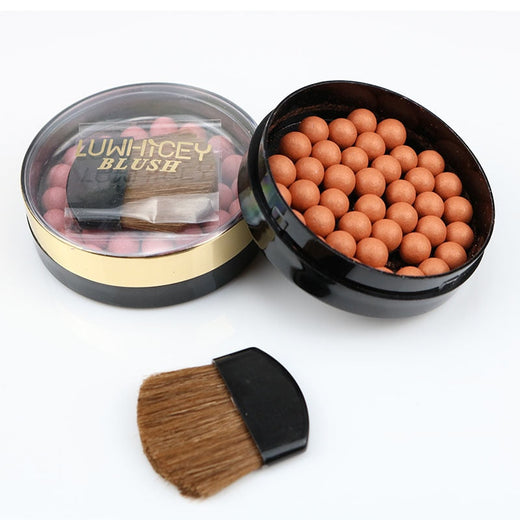 3-in-1 Makeup Blush Compact for Cheeks, Eyes & Contour