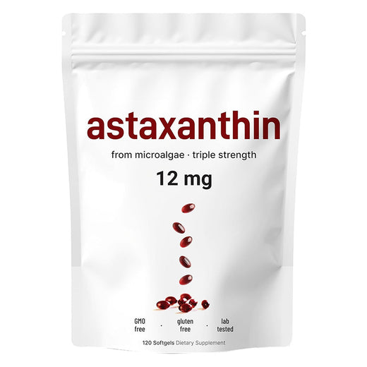 Astaxanthin Capsules — 12mg Pure Antioxidant, 4‑Month Supply