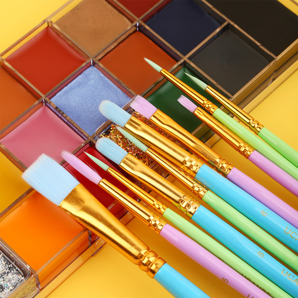 Pastel Paint Brushes Set — 10-Piece for Art & Halloween