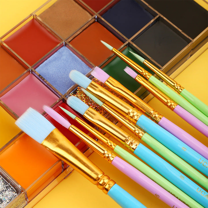 Pastel Paint Brushes Set — 10-Piece for Art & Halloween