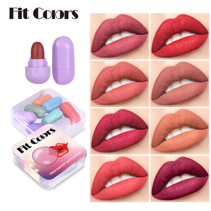Mini Matte Lipstick Set: 8 Color Travel Collection